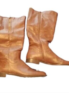 Pink and pepper boots with multiple zippers Women's Size 6
